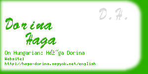 dorina haga business card